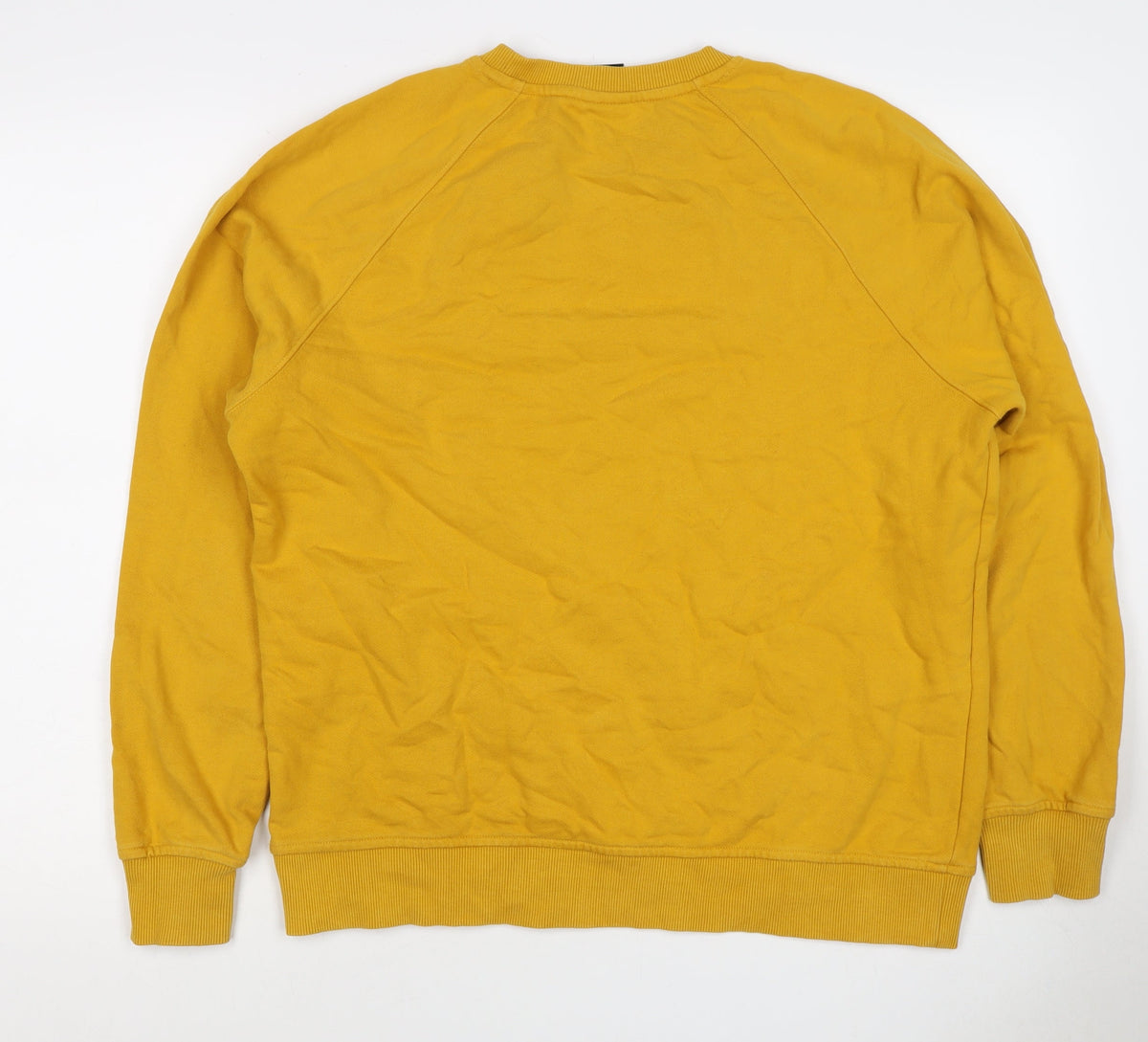 Finisterre Men’s Yellow L Crew Neck Pullover Cotton Sweatshirt