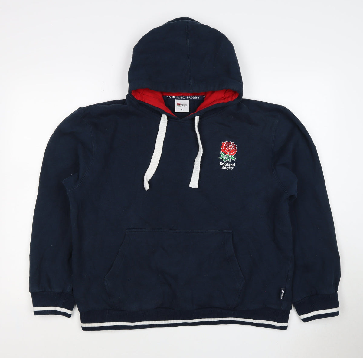 England Rugby Men's Blue XL Pullover Hoodie Embroidered Sports