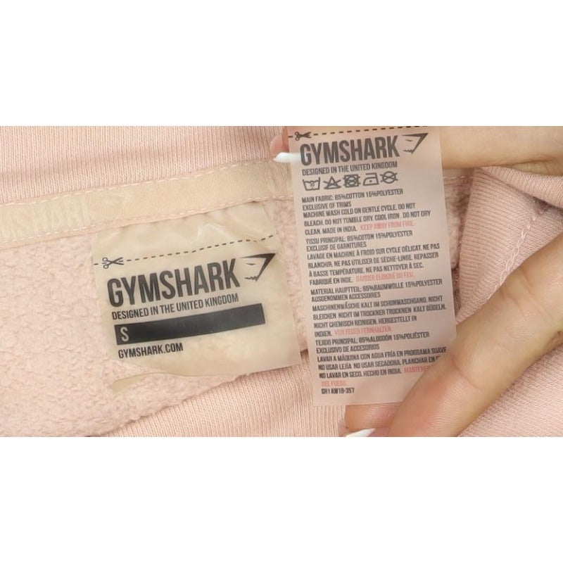 Gymshark Women’s Pink S Cowl Neck Drawstring Tunic Sweatshirt