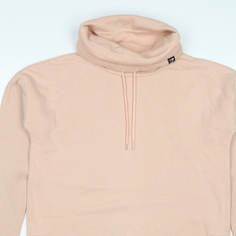 Gymshark Women’s Pink S Cowl Neck Drawstring Tunic Sweatshirt