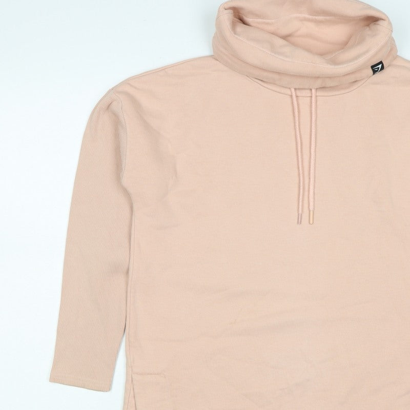 Gymshark Women’s Pink S Cowl Neck Drawstring Tunic Sweatshirt