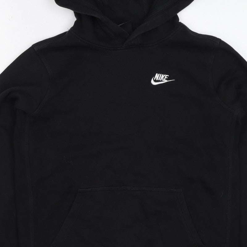 Nike Boys Black XL Pullover Hoodie Logo Fleece Kangaroo Pocket
