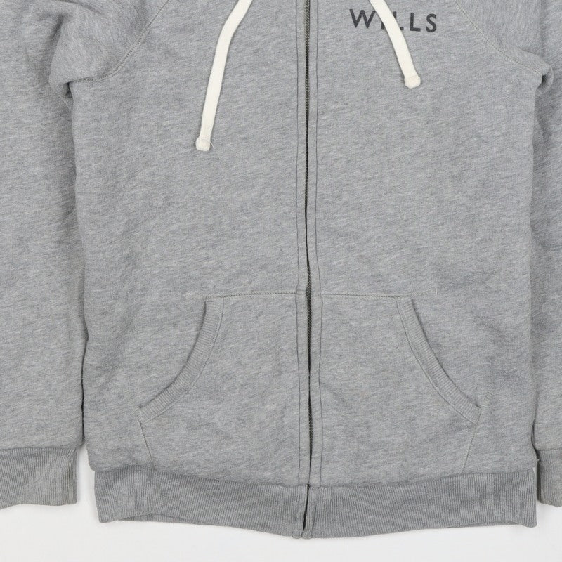 Jack Wills Women’s Grey UK 6 Full Zip Sherpa Lined Logo Hoodie