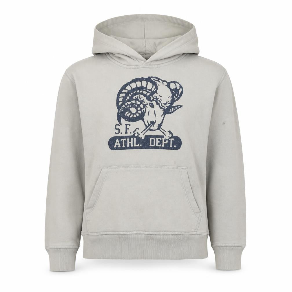 Gap Boys Beige Ram Graphic Pullover Hoodie 10-11 Years Fleece