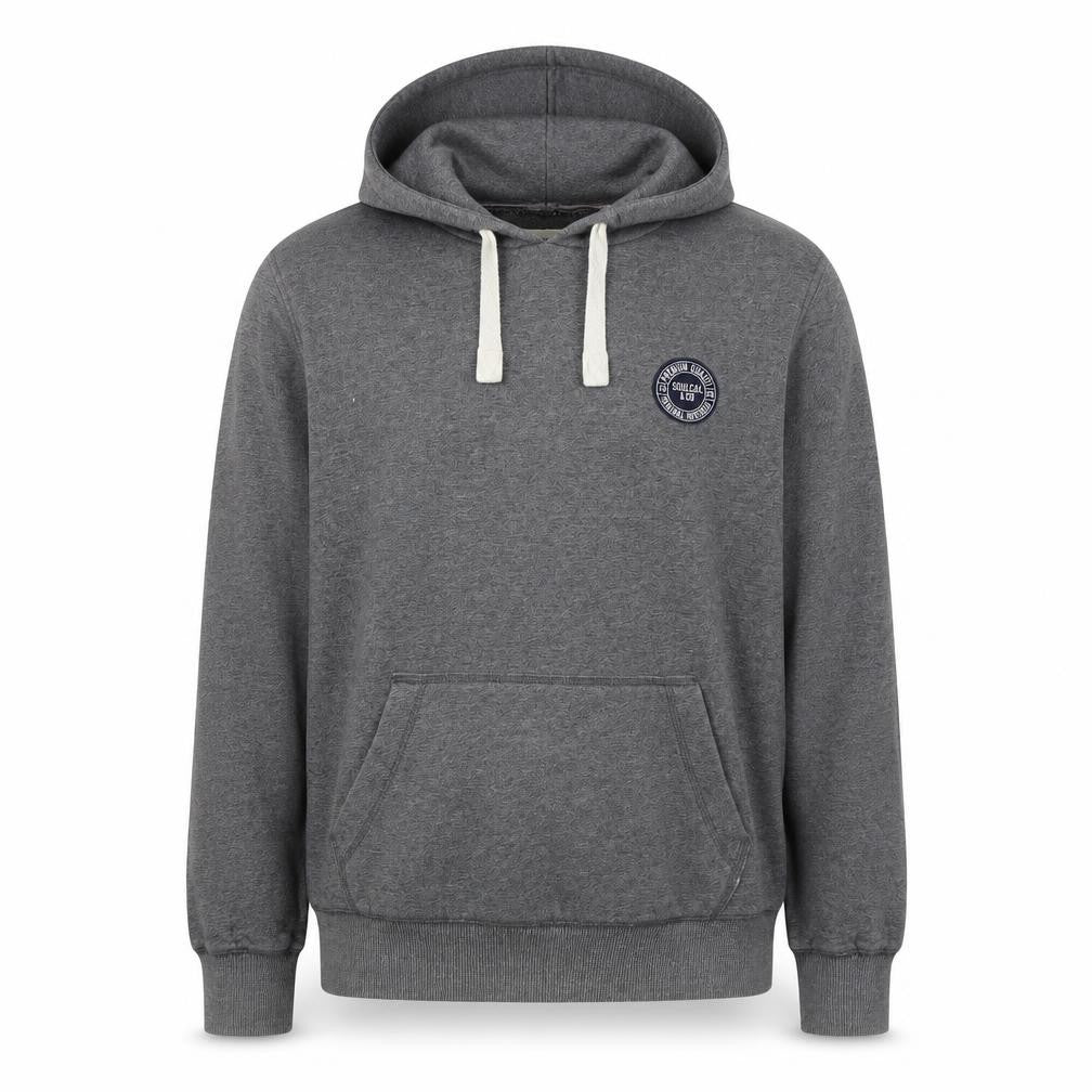 Soulcal & Co Men Grey 2XL Pullover Hoodie Logo Kangaroo Pocket