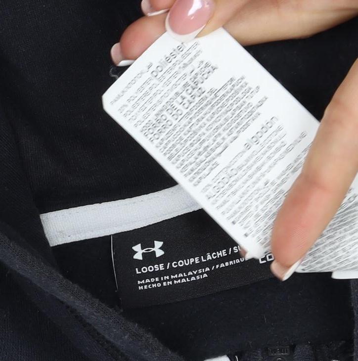Under Armour Boys Black Youth Large Full Zip Logo Hoodie