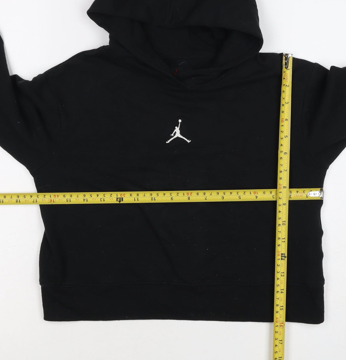 Jordan Girls Black Logo Pullover Hoodie Age 9 Years Fleece