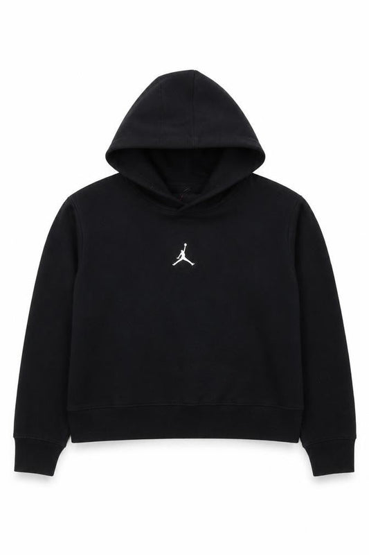 Jordan Girls Black Logo Pullover Hoodie Age 9 Years Fleece