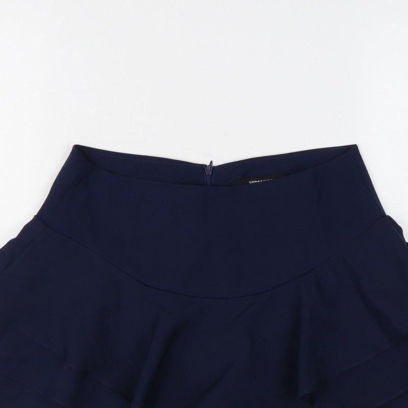 Missguided Women’s Navy Blue M High Rise Ruffle Layered Shorts