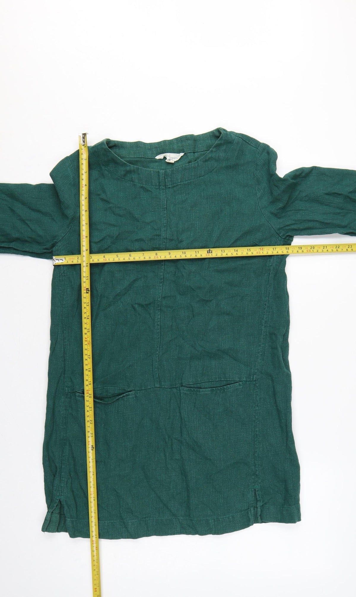 Seasalt Cornwall Women’s Green UK 10 Shift Tunic Dress Ramie Cotton