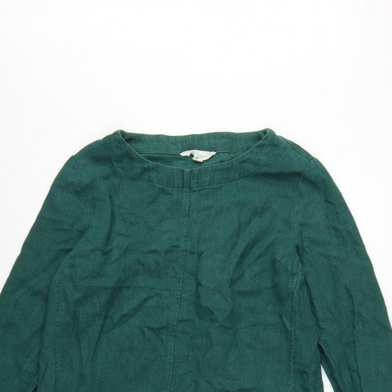 Seasalt Cornwall Women’s Green UK 10 Shift Tunic Dress Ramie Cotton
