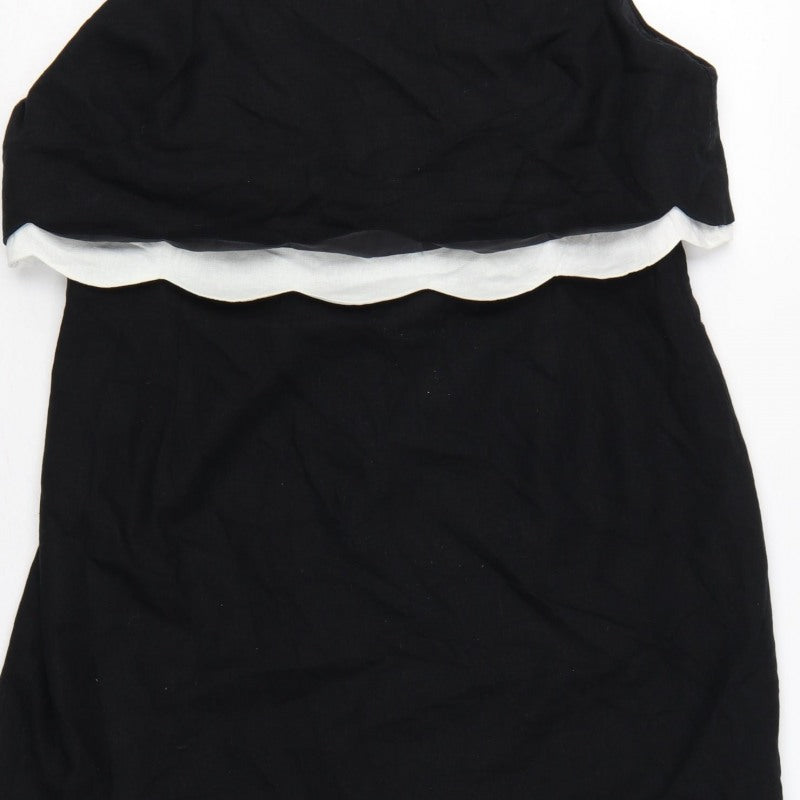 The Collection Debenhams Women Black White UK 18 Shift Dress Layered