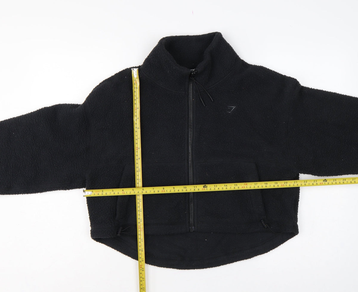 Gymshark Women’s Black XS Oversized Teddy Fleece Full Zip Jacket