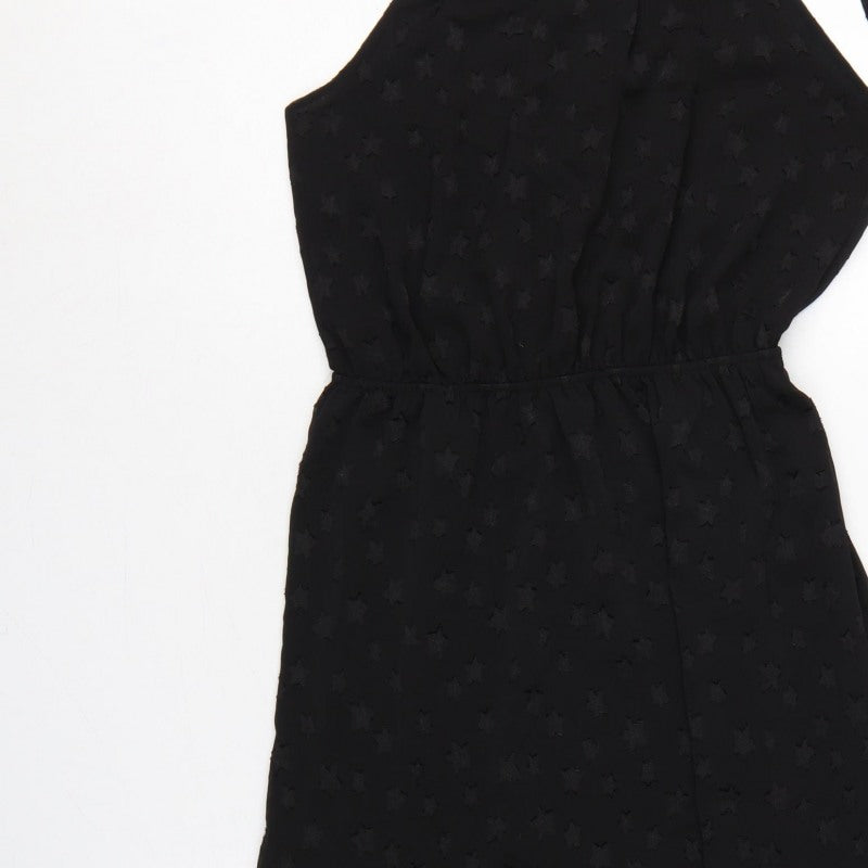 Apricot Women Black UK 12 Star Halter Mermaid Long Ruffle Dress