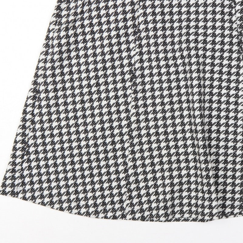M&S Women Black White Check A-Line Skort UK 18 Knee Length
