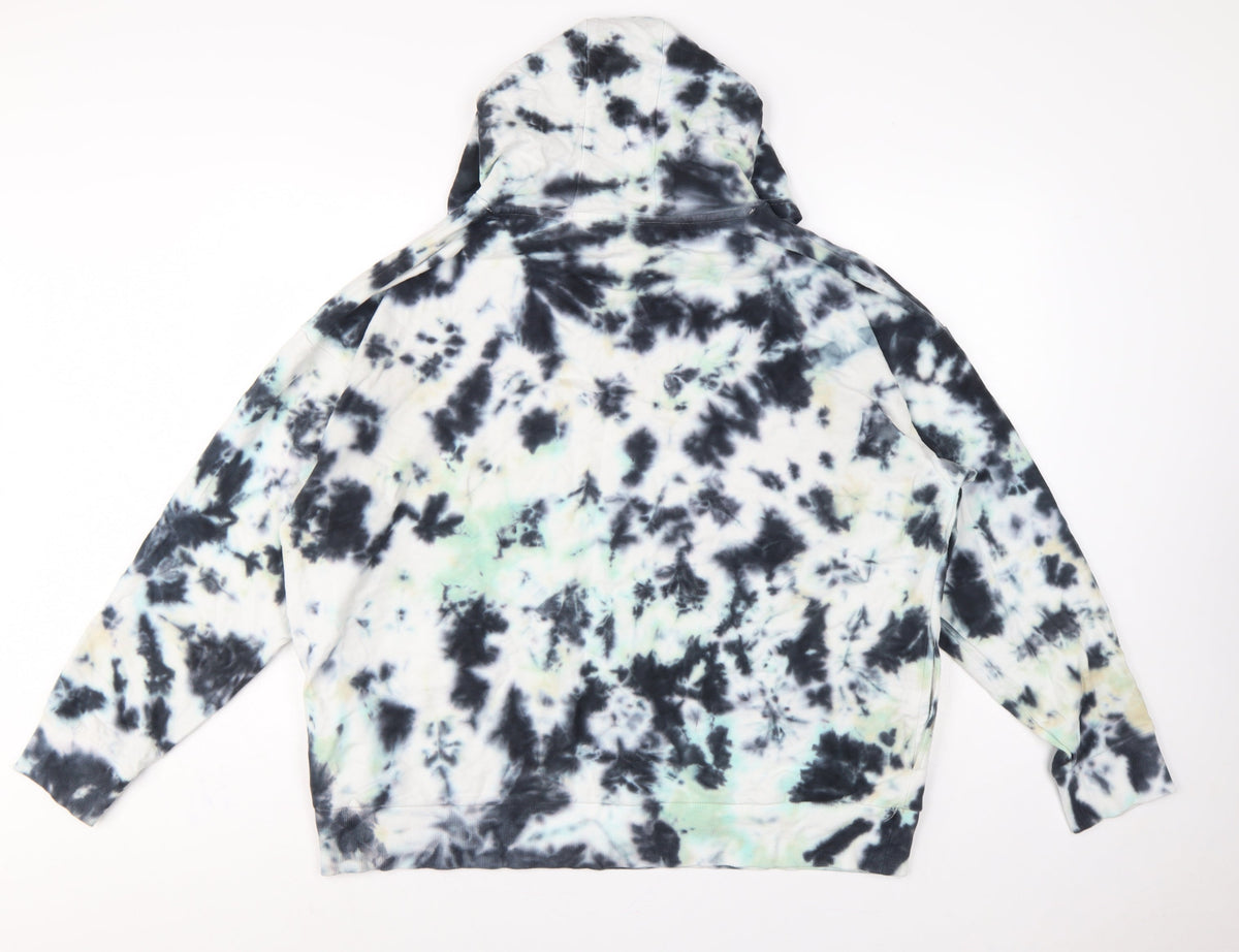 KAVU Men’s Multicoloured XL Tie Dye Pullover Hoodie Logo Pocket