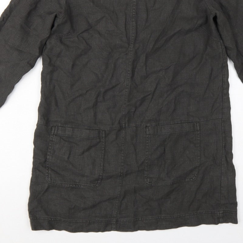 Seasalt Cornwall Women’s Black Size 10 Ramie Cotton Shift Tunic Dress