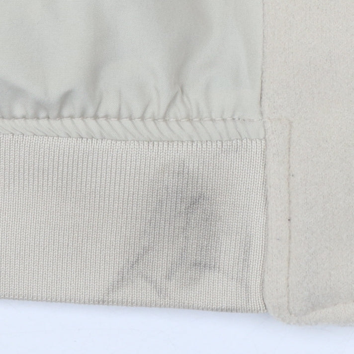 H&M Smiley Women Beige S Varsity Bomber Jacket Snap Padded
