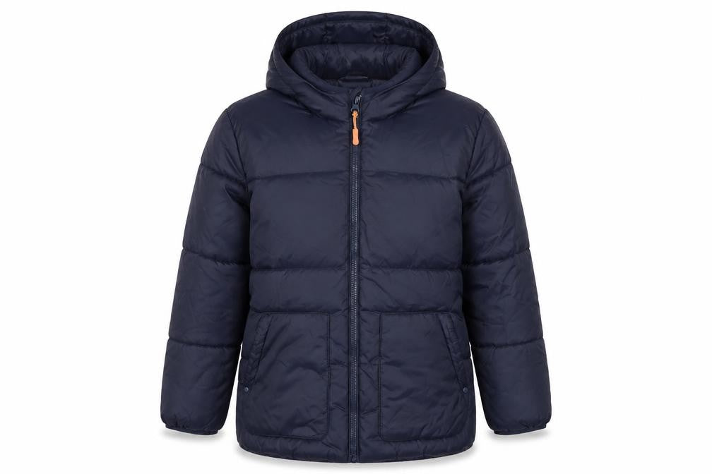 Mango Girls Navy Blue 11-12 Years Hooded Padded Puffer Jacket
