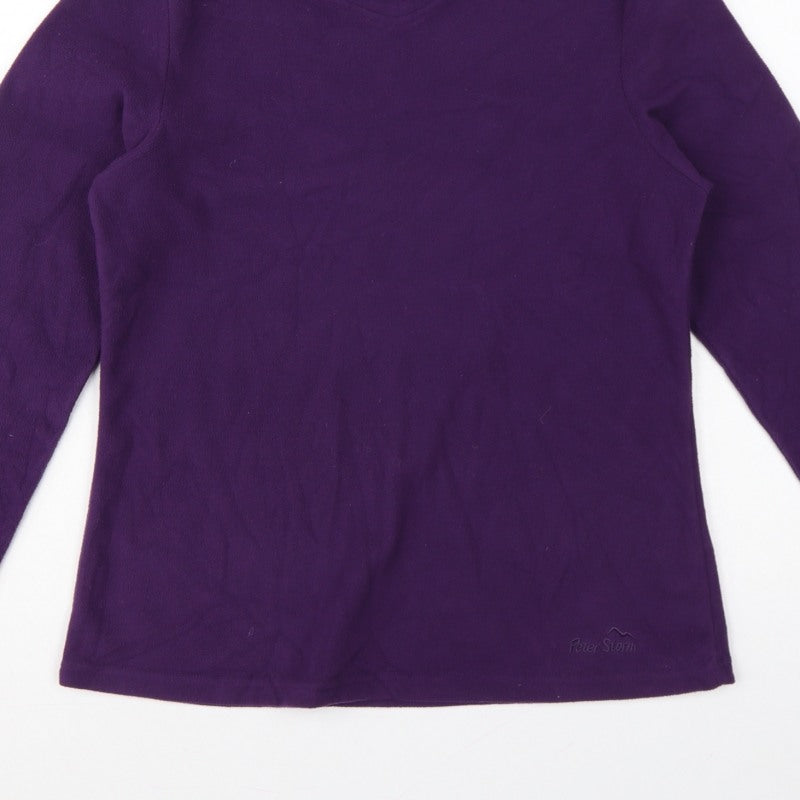 Peter Storm Women’s Purple Size 8 Fleece Pullover Sweatshirt Logo