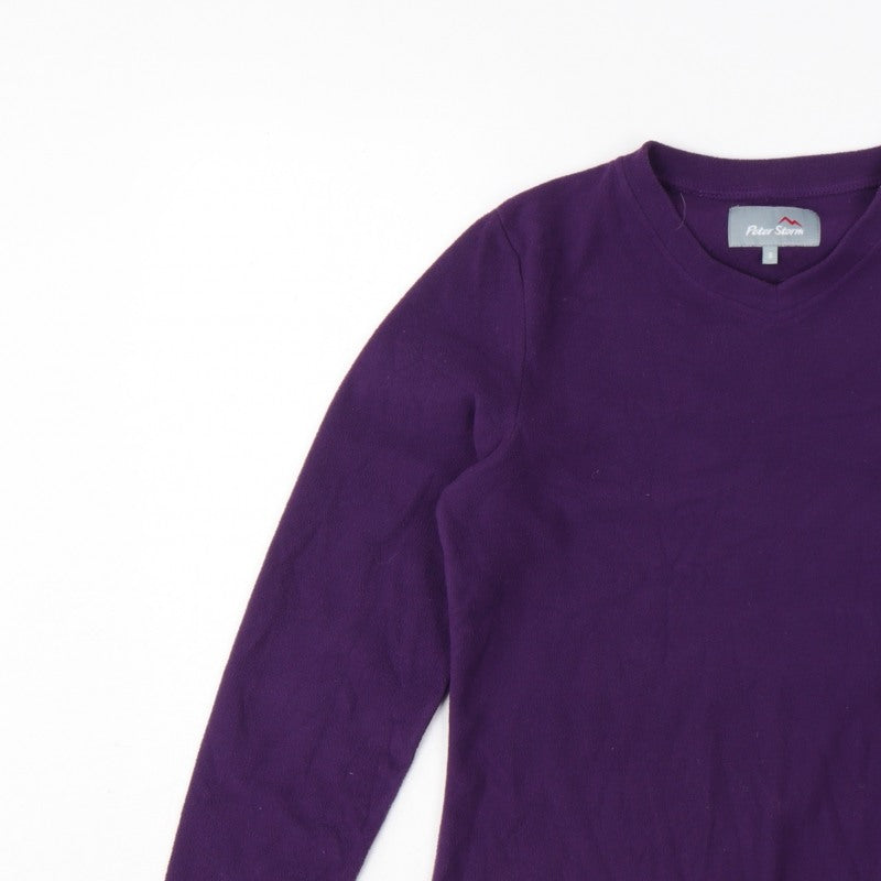 Peter Storm Women’s Purple Size 8 Fleece Pullover Sweatshirt Logo