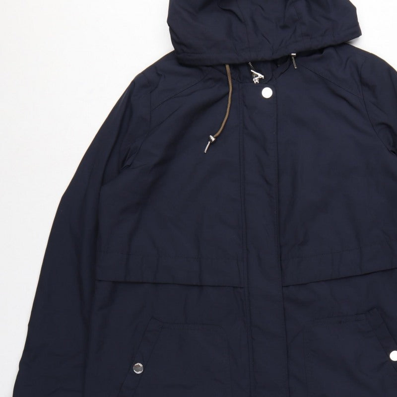 Gerry Weber Women’s Blue UK 14 Water Resistant Hooded Parka Coat