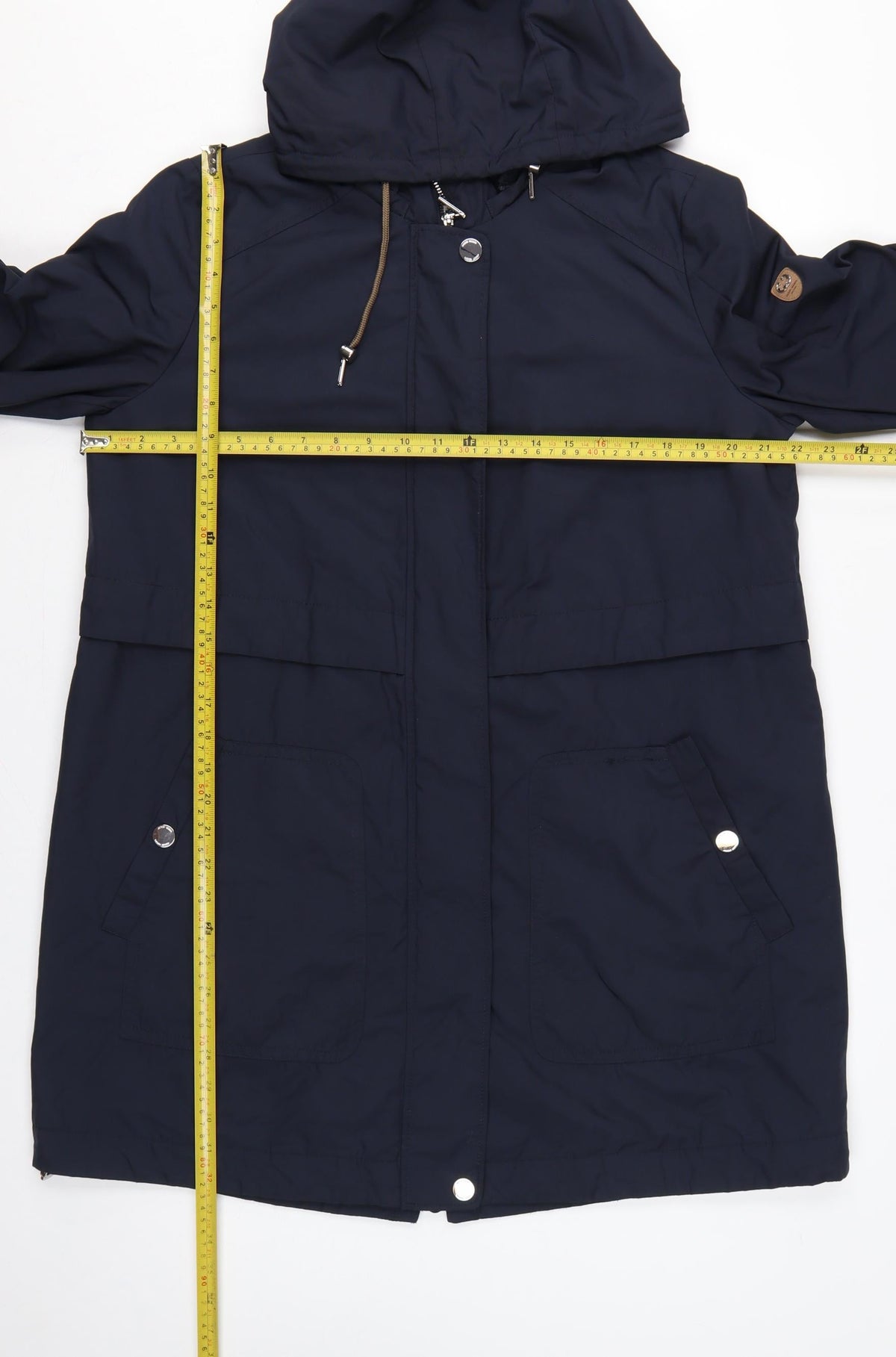 Gerry Weber Women’s Blue UK 14 Water Resistant Hooded Parka Coat