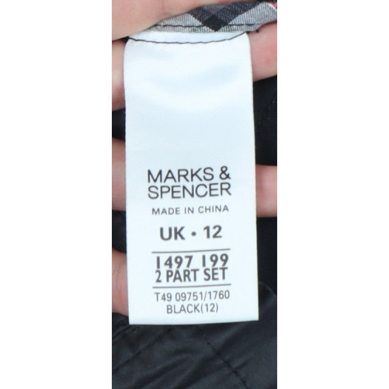 Marks & Spencer Women’s Black UK 12 Hooded Cotton Parka Jacket