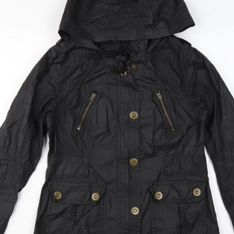 Marks & Spencer Women’s Black UK 12 Hooded Cotton Parka Jacket