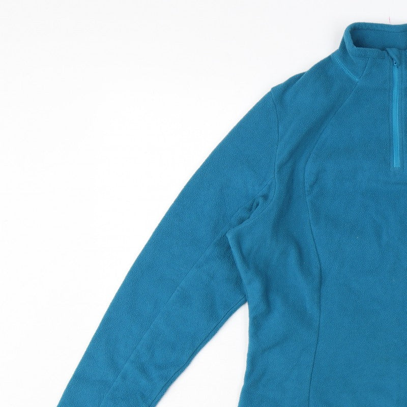 Quechua Women’s Blue UK 12 1/4 Zip Fleece Pullover Sweatshirt