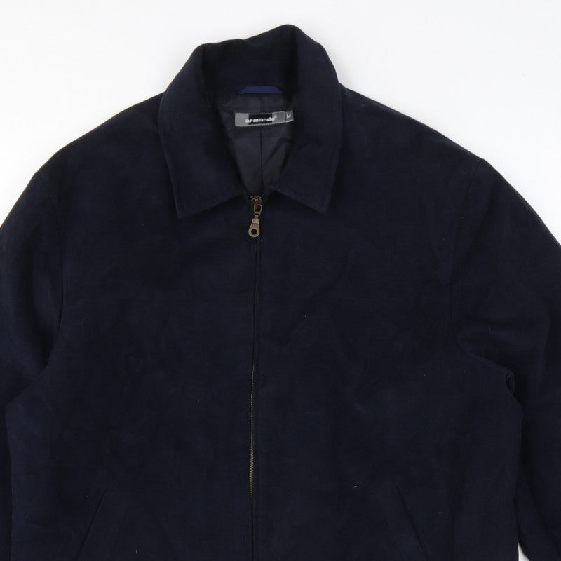 Armando Men’s Blue Cotton Full Zip Basic Jacket Size M 38-40