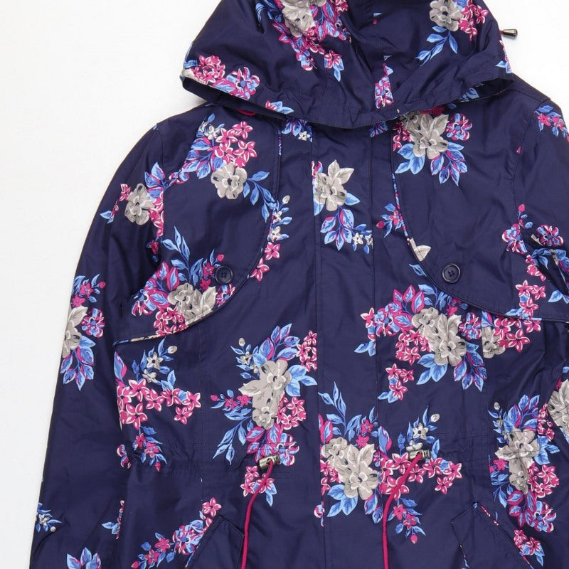 Bonmarché Women’s Blue Floral Hooded Parka Jacket Size 16