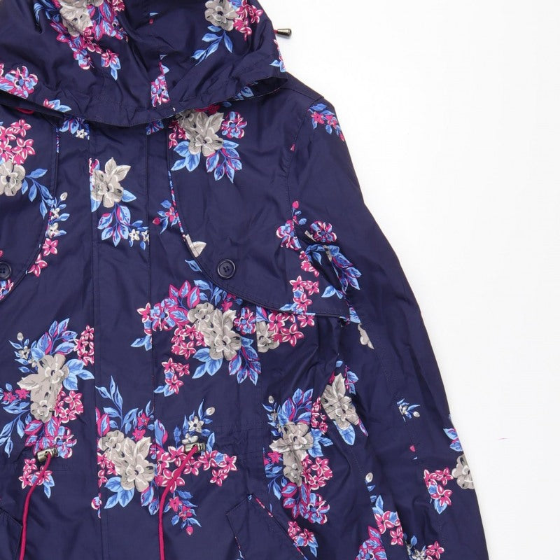 Bonmarché Women’s Blue Floral Hooded Parka Jacket Size 16