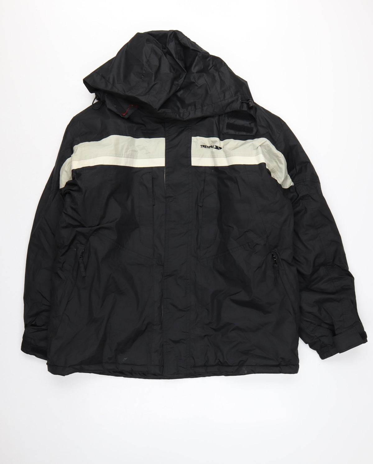 Trespass Men's Black L Hooded Waterproof Windproof Ski Jacket