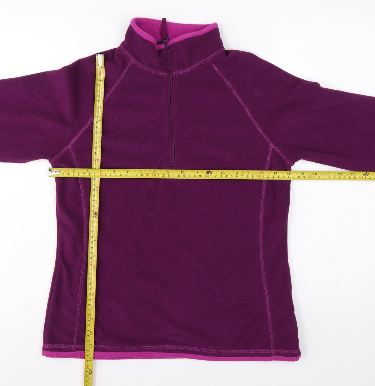 Mountain Warehouse Women Purple UK 12 Fleece 1/4 Zip Sweatshirt
