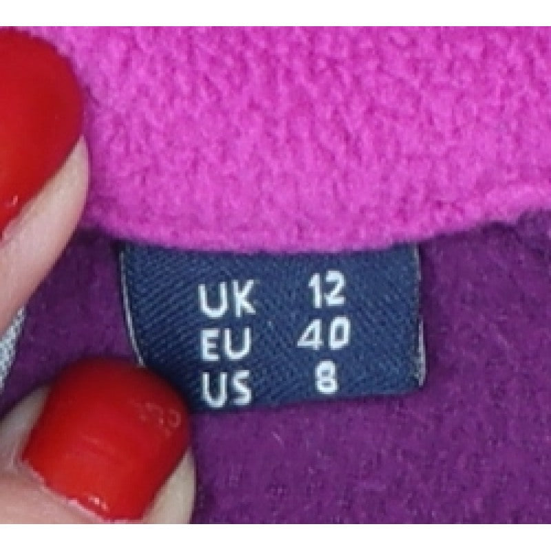 Mountain Warehouse Women Purple UK 12 Fleece 1/4 Zip Sweatshirt