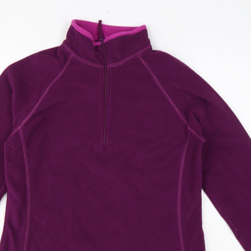 Mountain Warehouse Women Purple UK 12 Fleece 1/4 Zip Sweatshirt