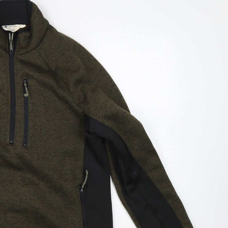 Mountain Warehouse Men Green L Half Zip Fleece Sweatshirt Outdoor