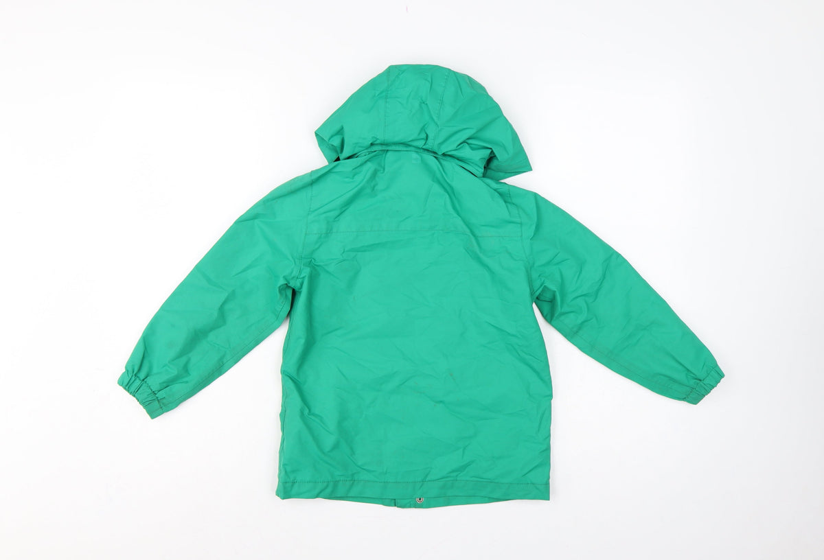 Mountain Warehouse Boys Green 5-6 Years Hooded Waterproof Parka Jacket