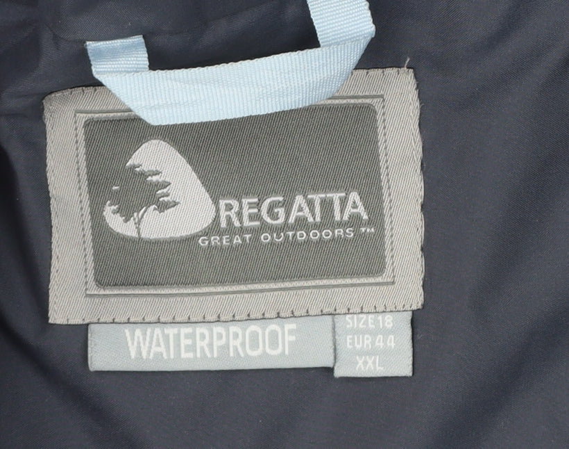 Regatta Women’s Blue Grey UK 18 Waterproof Ski Jacket Hooded