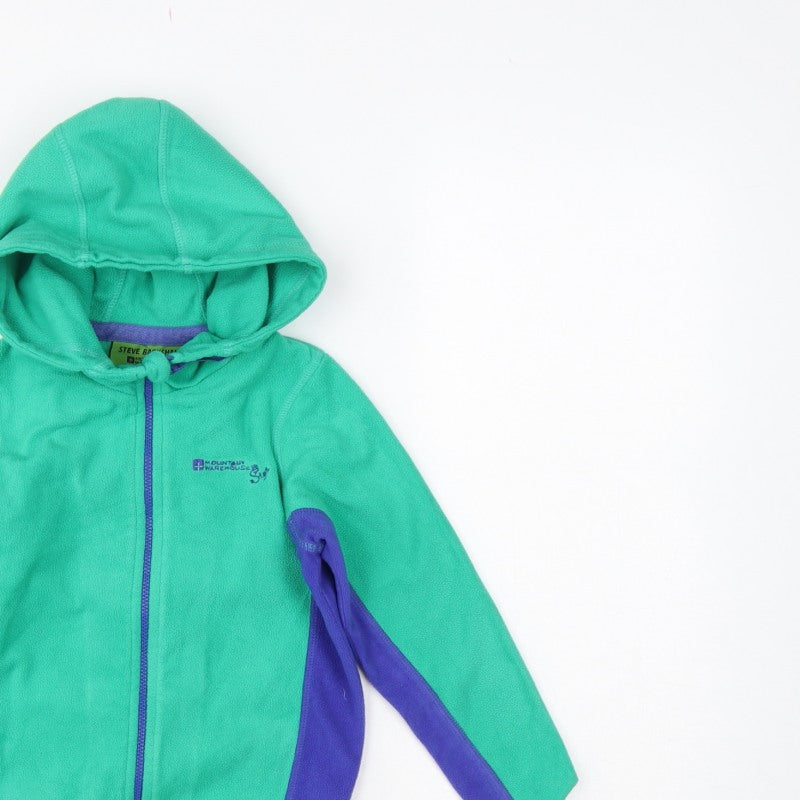 Steve Backshall Boys Green Purple Fleece Hooded Jacket 5-6 Years