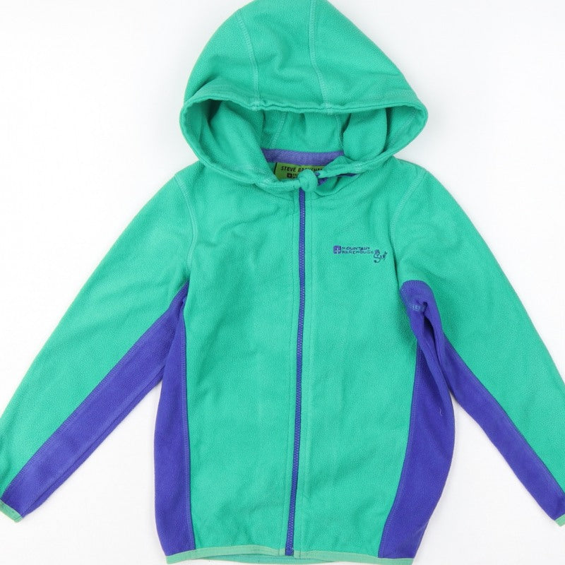 Steve Backshall Boys Green Purple Fleece Hooded Jacket 5-6 Years
