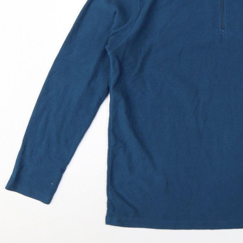 Additional view of Mountain Warehouse Men’s Blue L 1/4 Zip Fleece Sweatshirt Outdoor