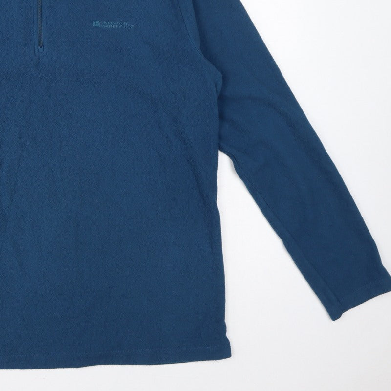 Additional view of Mountain Warehouse Men’s Blue L 1/4 Zip Fleece Sweatshirt Outdoor