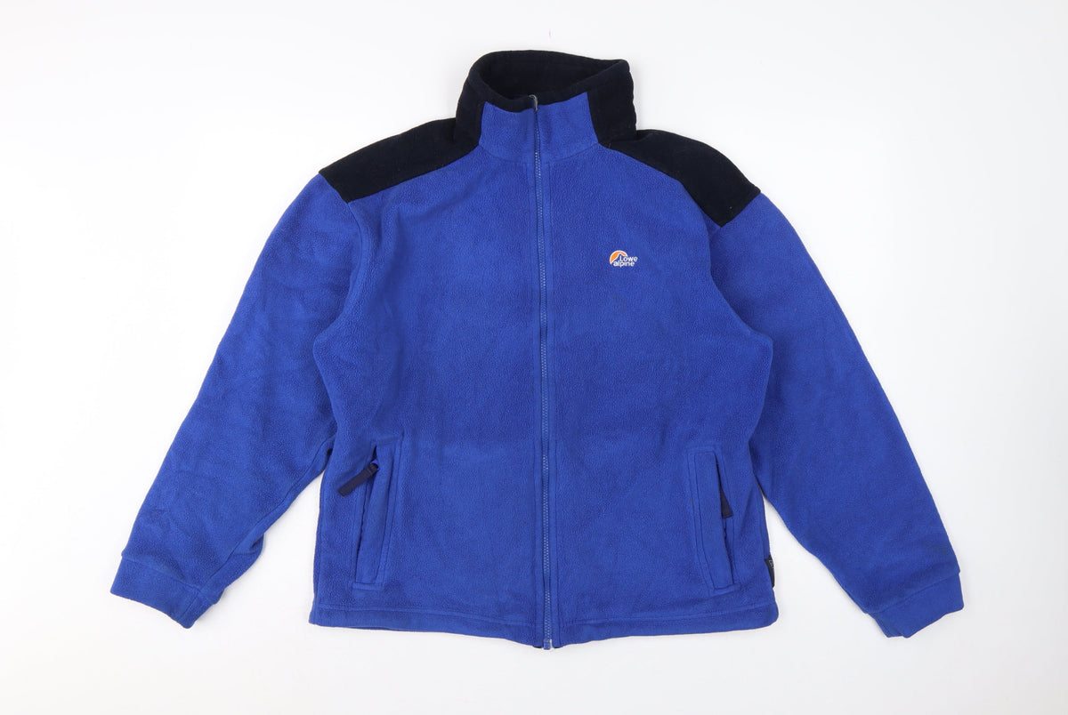 Lowe Alpine Men’s Blue Black M Moyeh Full Zip Fleece Hiking Jacket