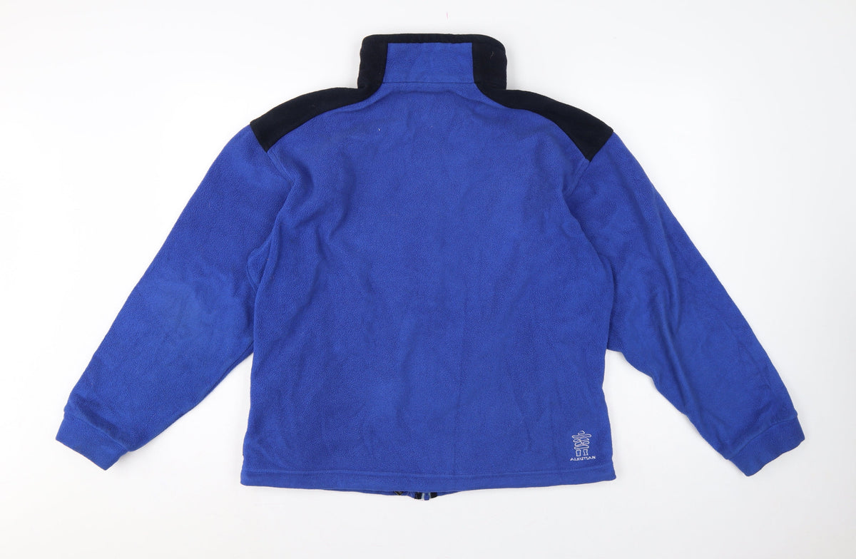 Lowe Alpine Men’s Blue Black M Moyeh Full Zip Fleece Hiking Jacket