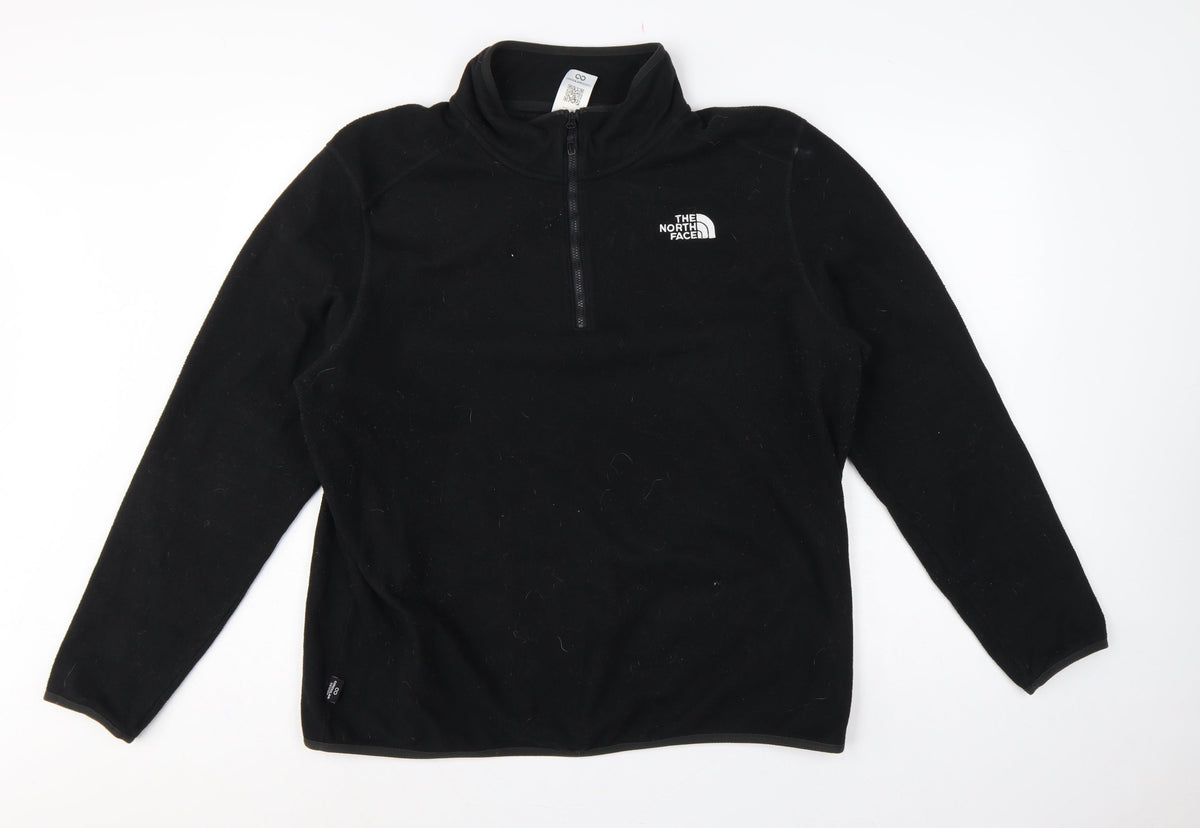 The North Face Men’s Black XL 1/4 Zip Fleece Sweatshirt Logo