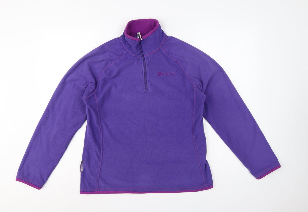 Mountain Warehouse Women’s Purple UK 12 Pullover 1/4 Zip Fleece Sweatshirt