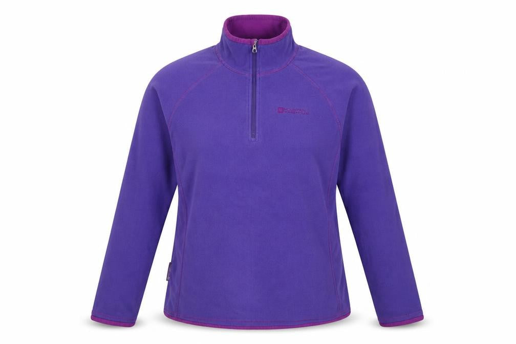 Mountain Warehouse Women’s Purple UK 12 Pullover 1/4 Zip Fleece Sweatshirt