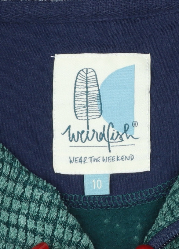 Weird Fish Women’s Green Size 10 Quarter Zip Fleece Sweatshirt